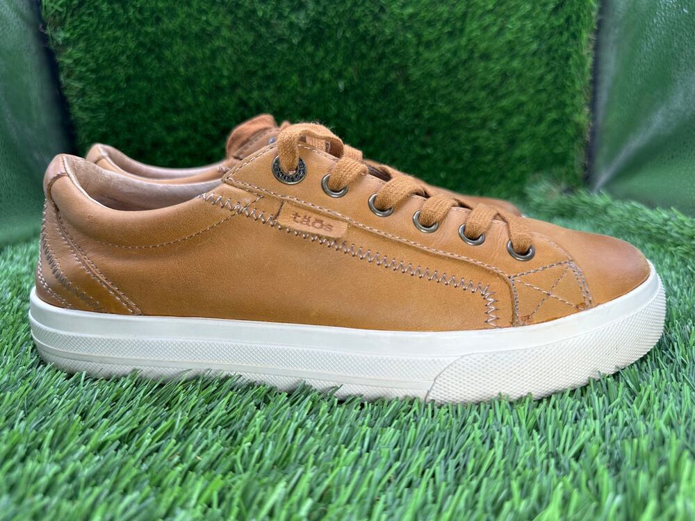 Taos Plim Soul Lux PLX-13994A Sneaker Shoes Women's 7.5 Brown Leather Comfort